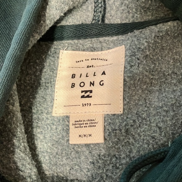 NWT Hunter Green Billabong Sweatshirt Size M - Picture 4 of 7